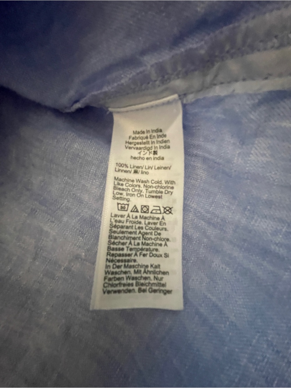 J.Crew Capitaine Light Blue Linen Tie-Waist Shirt Dress Women's XL - Picture 10 of 11